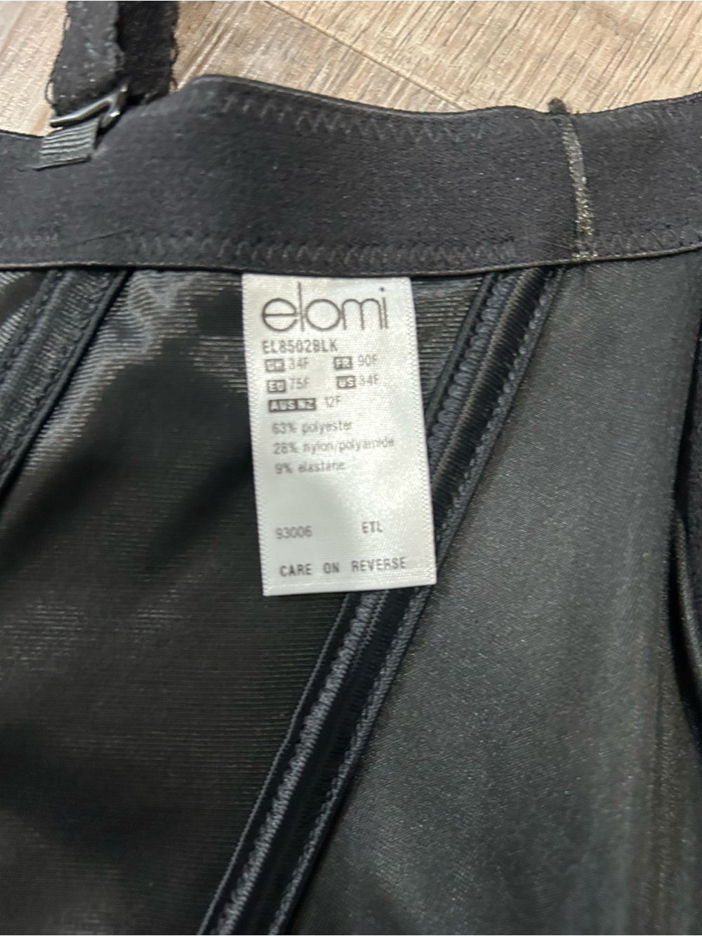 Vintage-Inspired Black Satin Lace Corset Top with Garter Straps Elomi Sz 34F - Picture 11 of 15